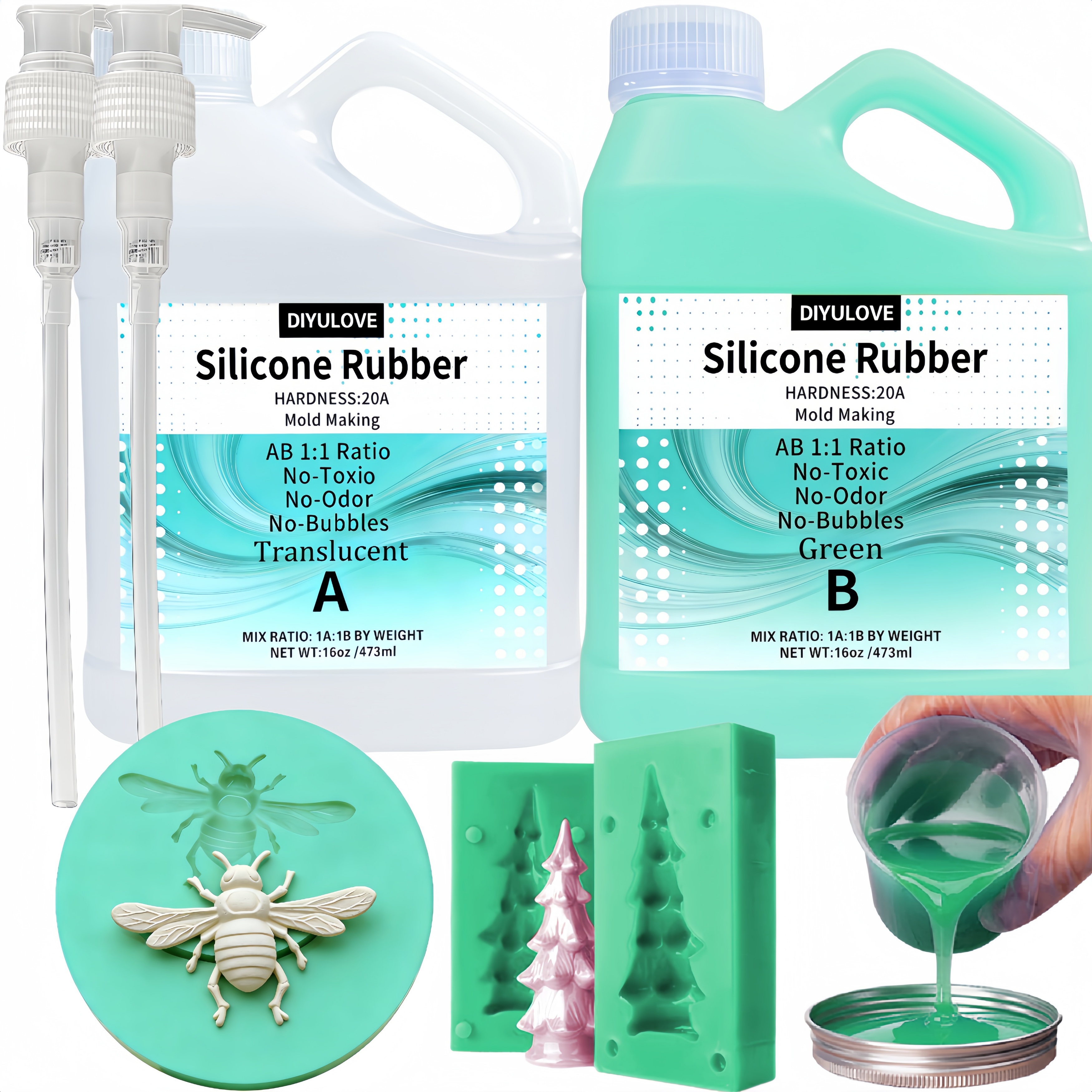 Resin Kit Cast - Super Elastic 15A Liquid Silicone Rubber
