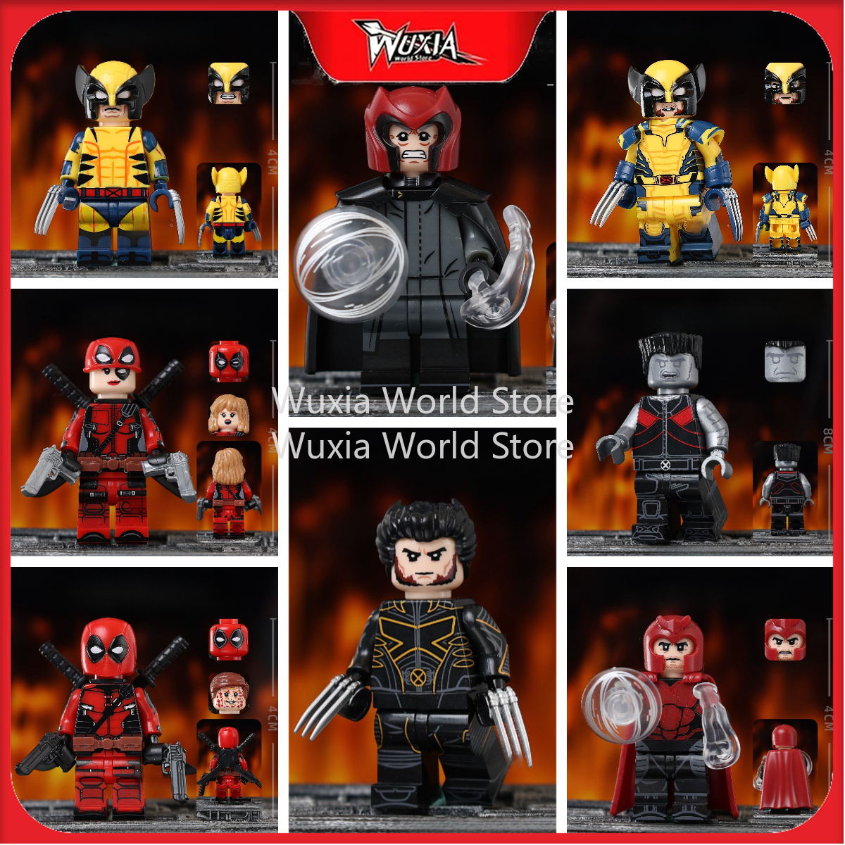 Model Kit Deadpool - 5cm Marvel Deadpool Wolverine 8-piece Set
