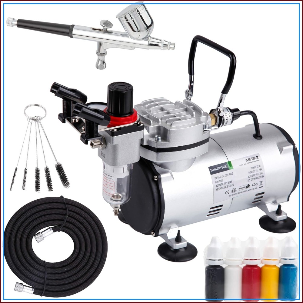 Model Kit Hobby - Airbrush Kit with Compressor AS18-2K, 20-23L/min,