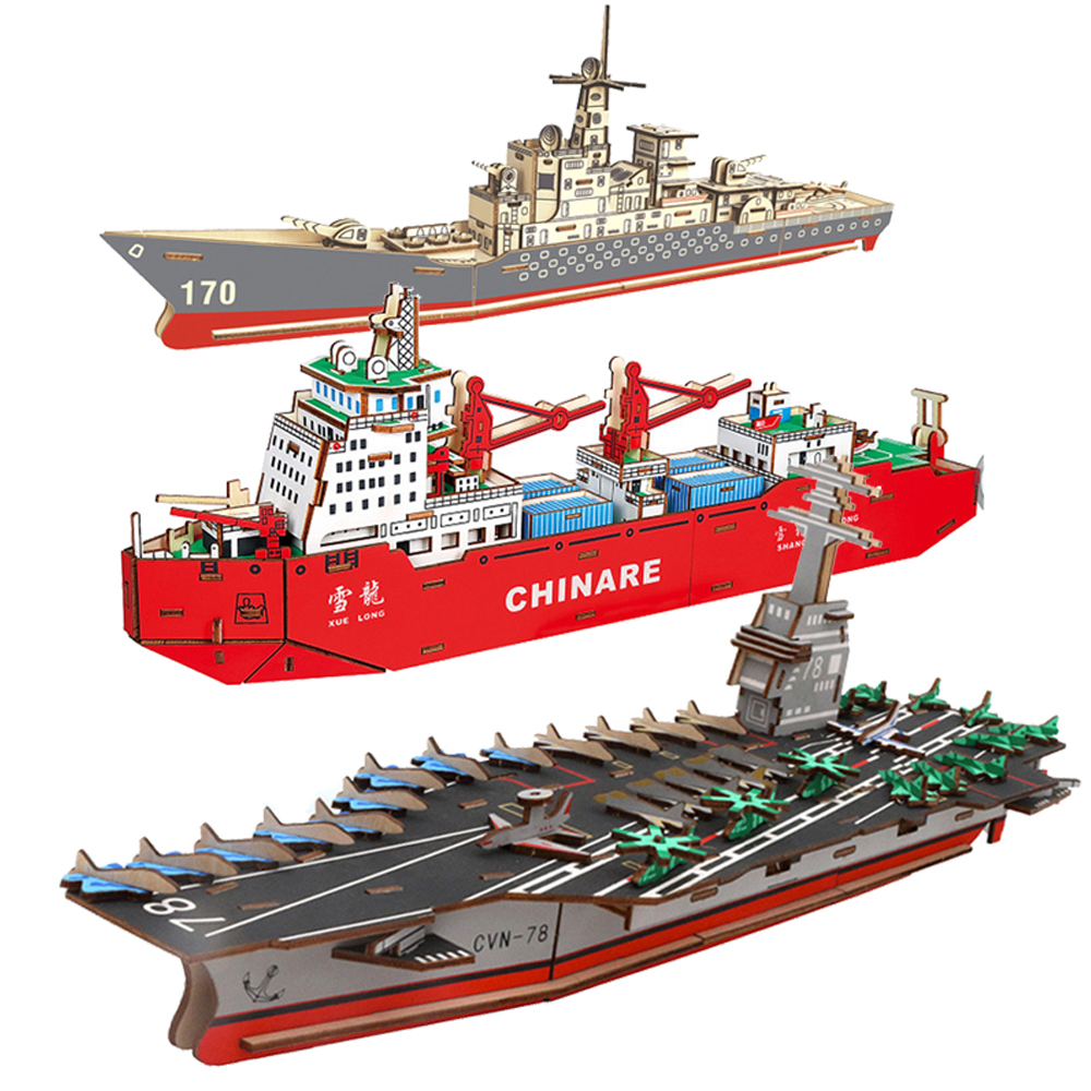 Model Kit Battleship - 3D Wooden Puzzle Battleship Guided Misslle
