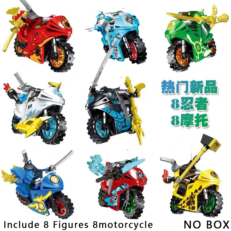 Model Kit Chemistry - Ninja Figures Motorcycle Building Blocks Lloyd
