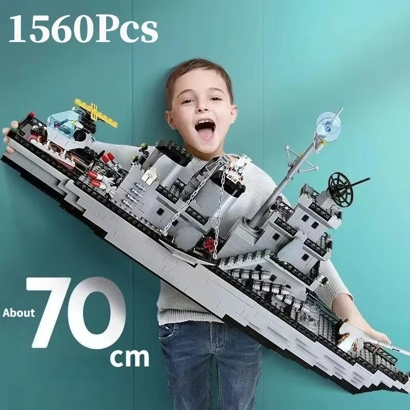 Model Kit Battleship - Large size 1560PCS Navy war ship