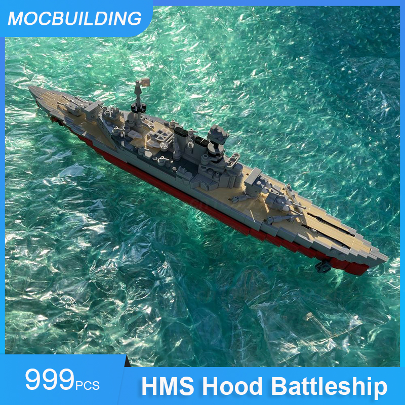 MOC Building Blocks HMS Hood B - مراجعة Model Kit Battleship وسعره