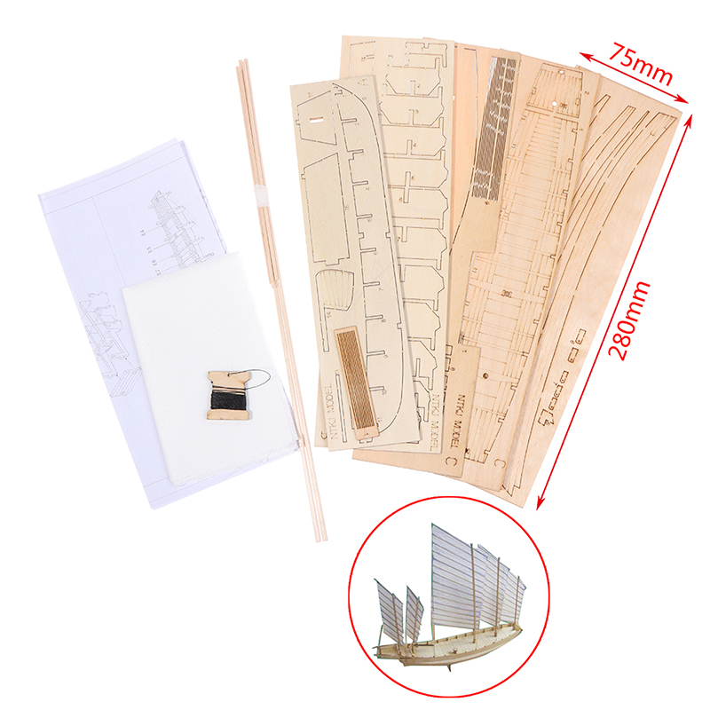 1pcs Chinese sand boat wooden  - مراجعة Model Kit Entry Grade وسعره