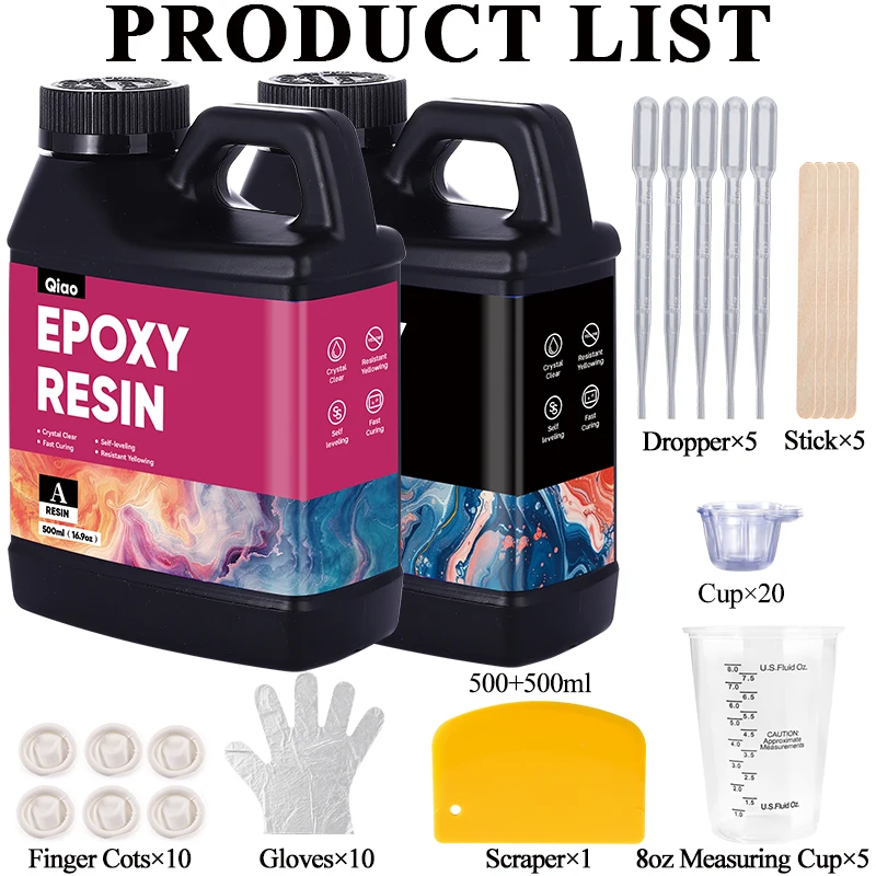 500ml 1000ml Easy Mixing Epoxy - مراجعة Resin Kit Cast وسعره