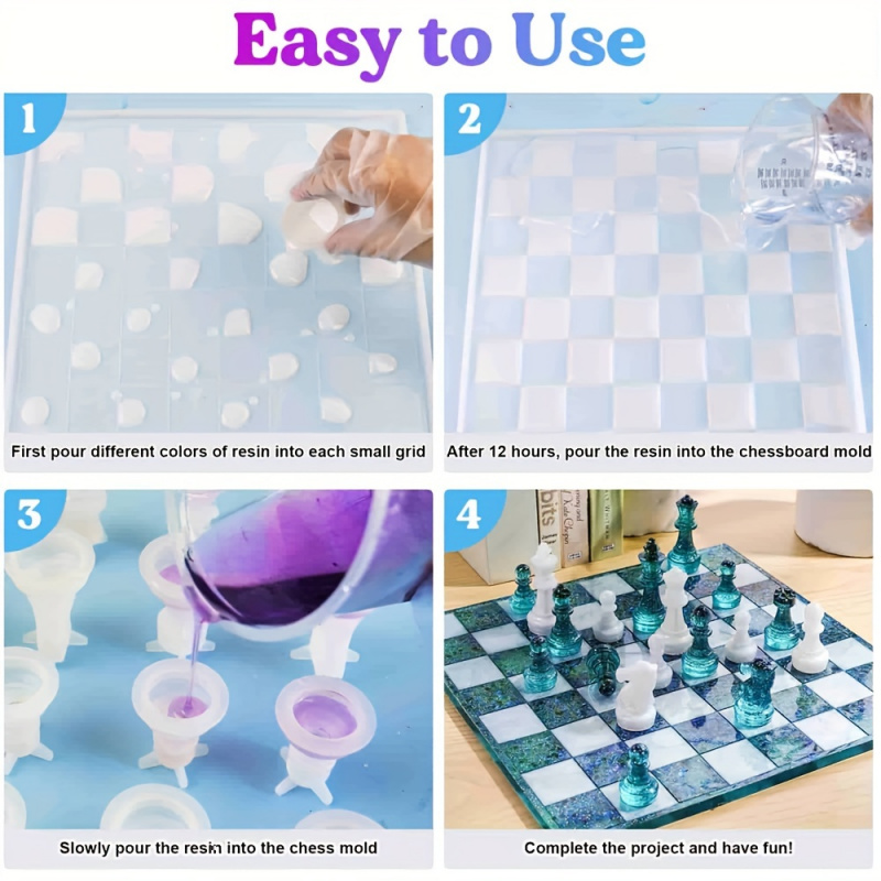 23pcs Chess Set with Silicone  - مراجعة Resin Kit Cast وسعره
