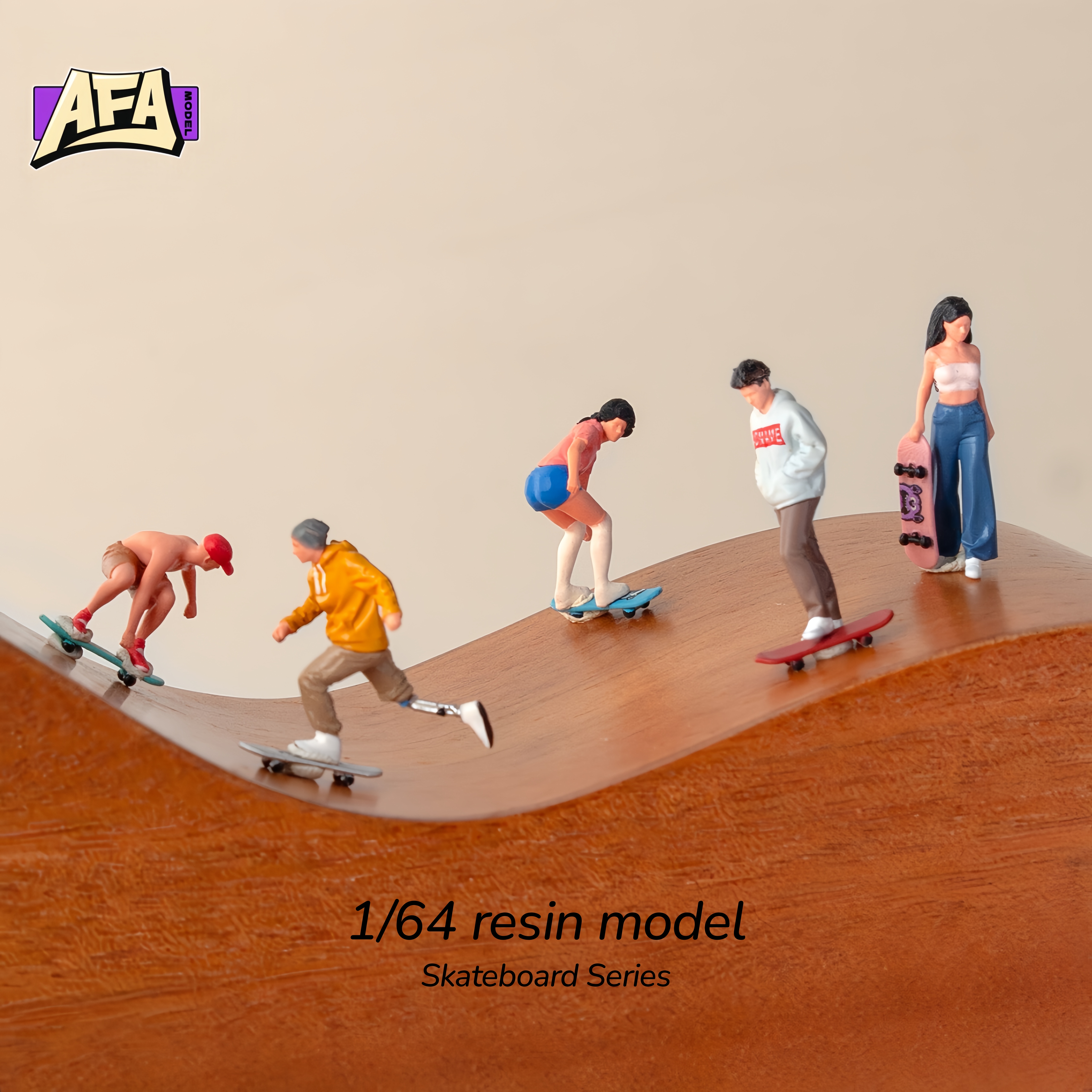 1 64 resin diorama skate Minia - مراجعة Model Kit Toy وسعره