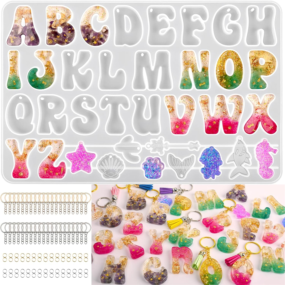 Alphabet Silicone Mold for Epo - مراجعة Resin Kit Cast وسعره