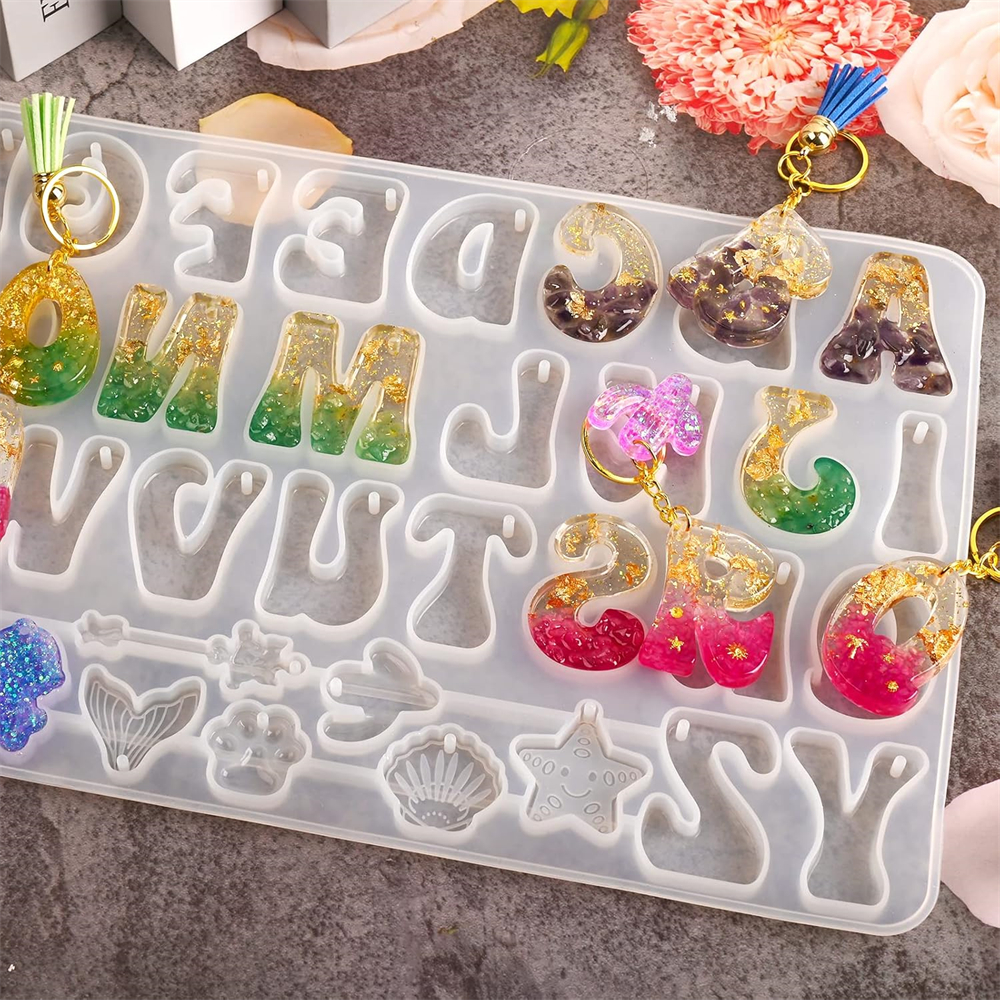 Alphabet Silicone Mold for Epo - مراجعة Resin Kit Cast وسعره