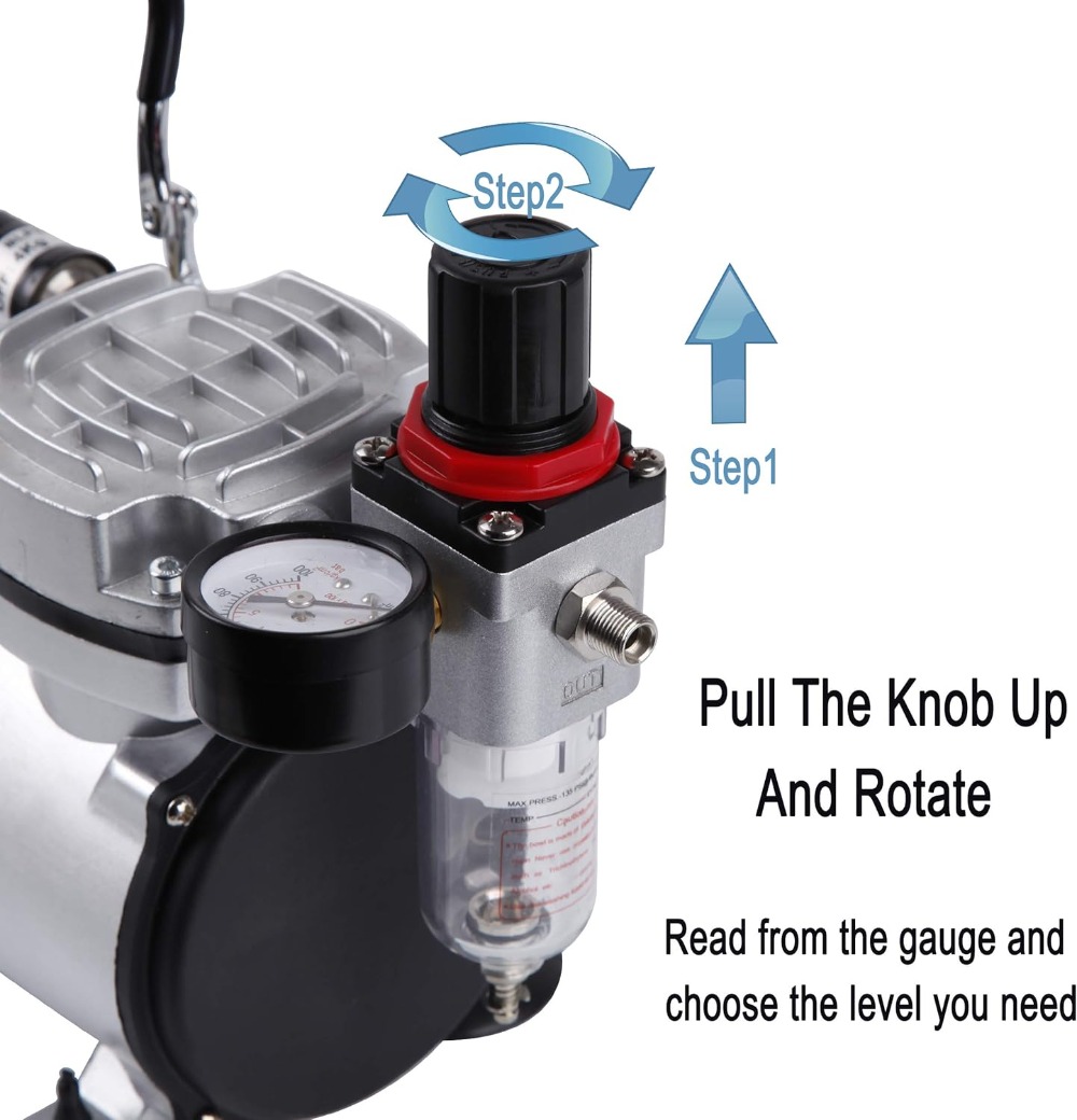 Airbrush Kit with Compressor A - مراجعة Model Kit Hobby وسعره