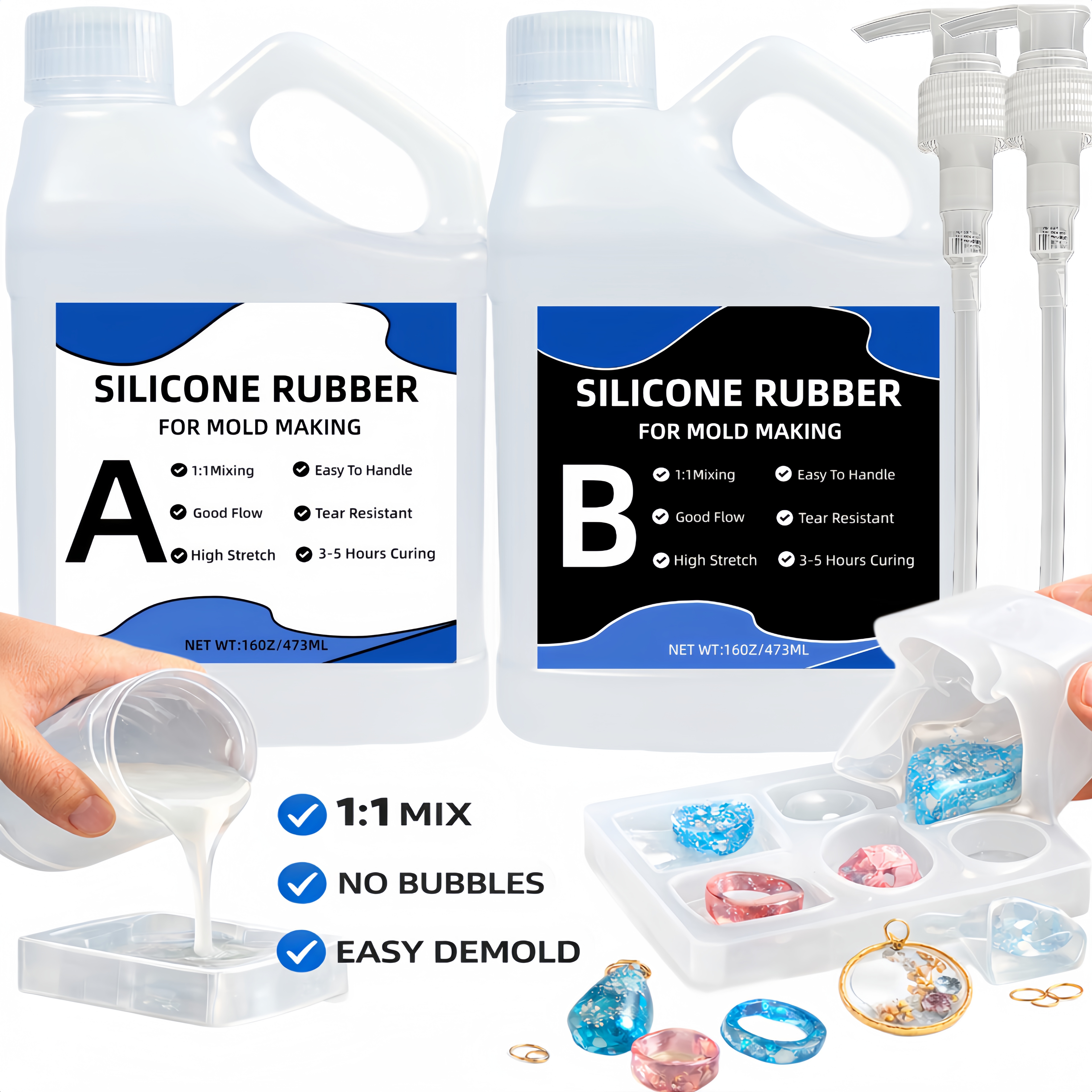1:1 Translucent Liquid Silicon - مراجعة Resin Kit Cast وسعره