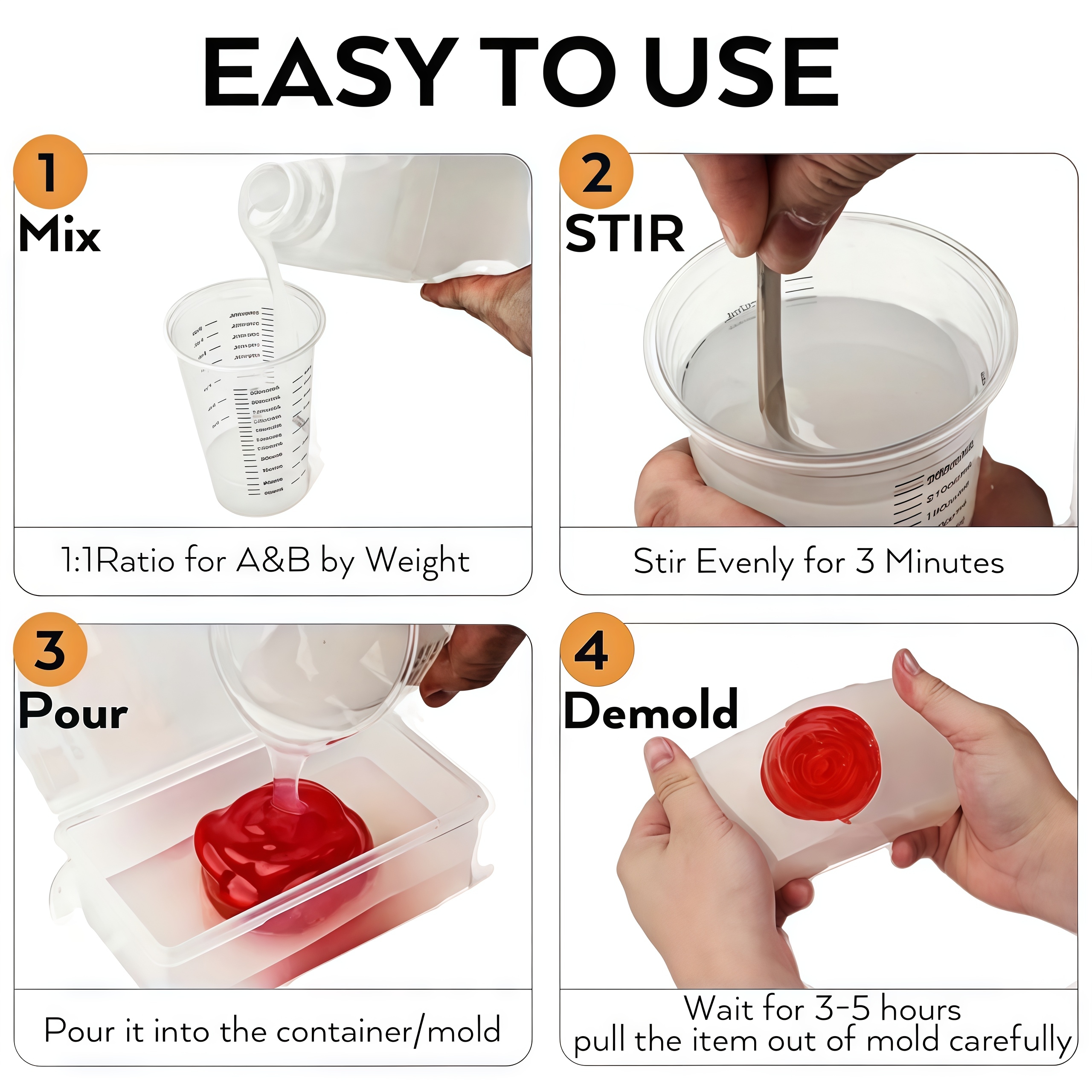 1:1 Translucent Liquid Silicon - مراجعة Resin Kit Cast وسعره