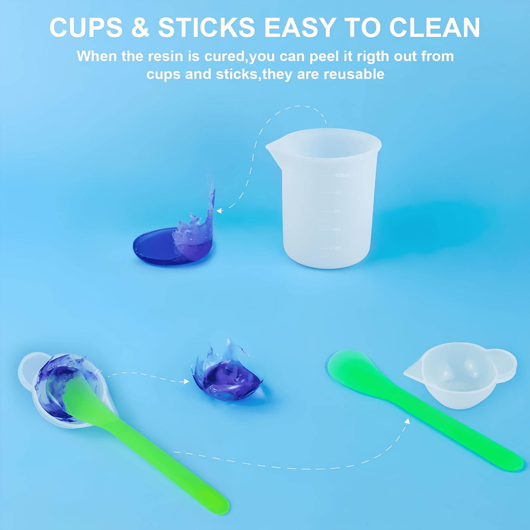 21pcs/Set Silicone Resin Casti - مراجعة Resin Kit Cast وسعره