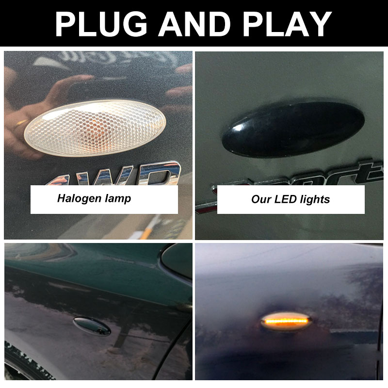 2PCS Dynamic Led Side Marker F - مراجعة Panel Line Marker وسعره