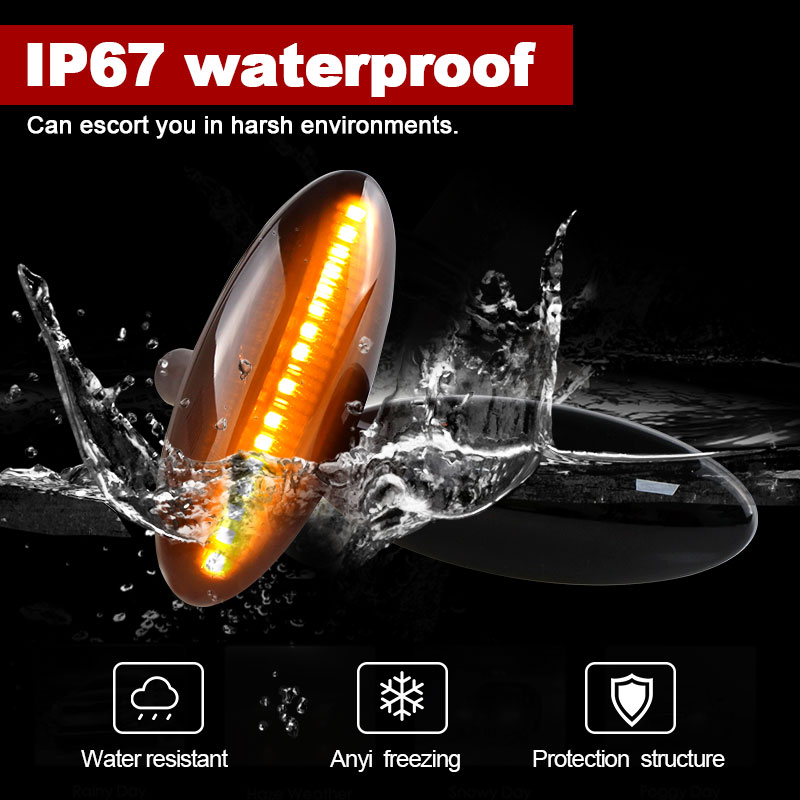 2PCS Dynamic Led Side Marker F - مراجعة Panel Line Marker وسعره