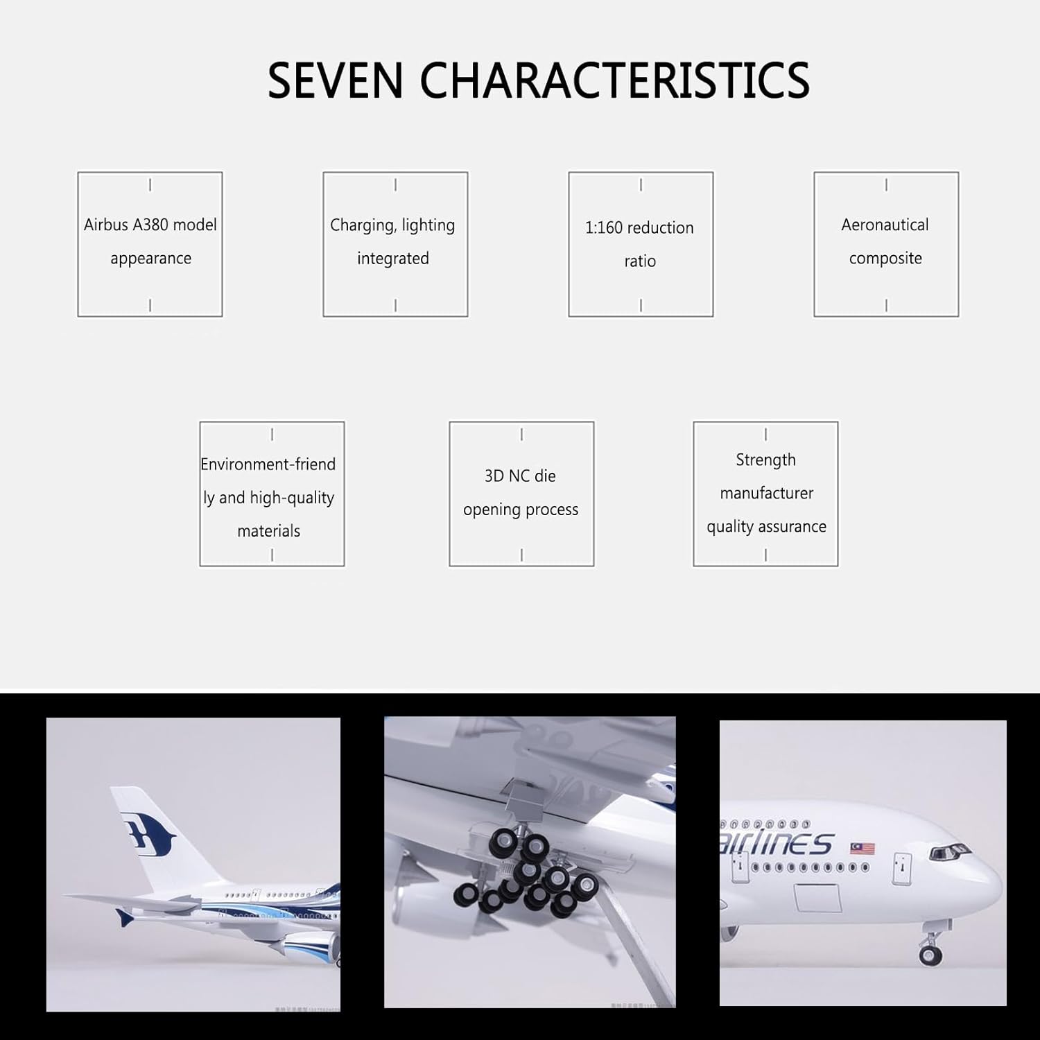1:160 Scale Malaysia Airlines  - مراجعة Resin Kit Cast وسعره